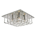 Orella 5 Light Flush Polished Chrome & Crystal<br>Polished Chrome