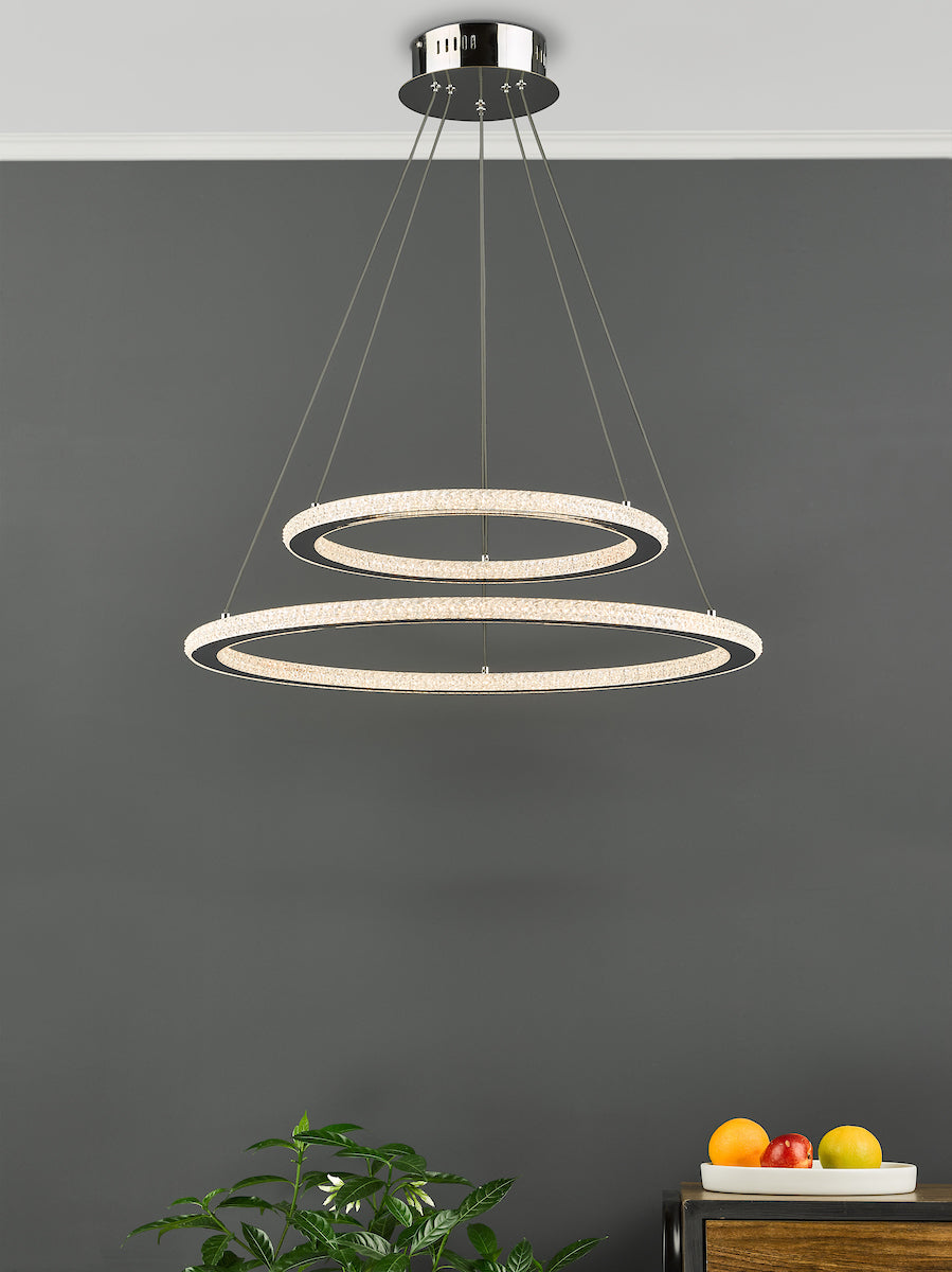 Orion 2 Ring Pendant Polished Chrome LED<br>Polished Chrome