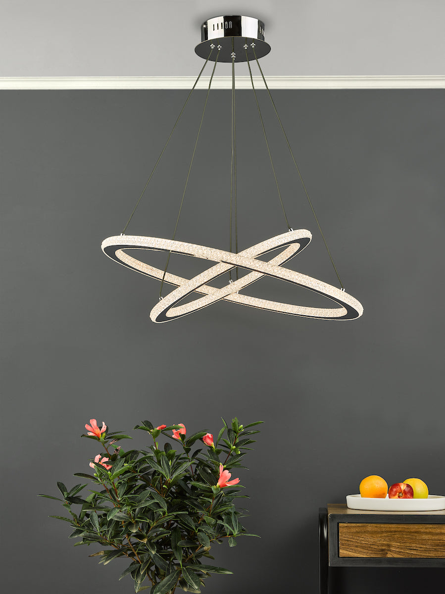 Orion 2 Ring Pendant Polished Chrome LED<br>Polished Chrome