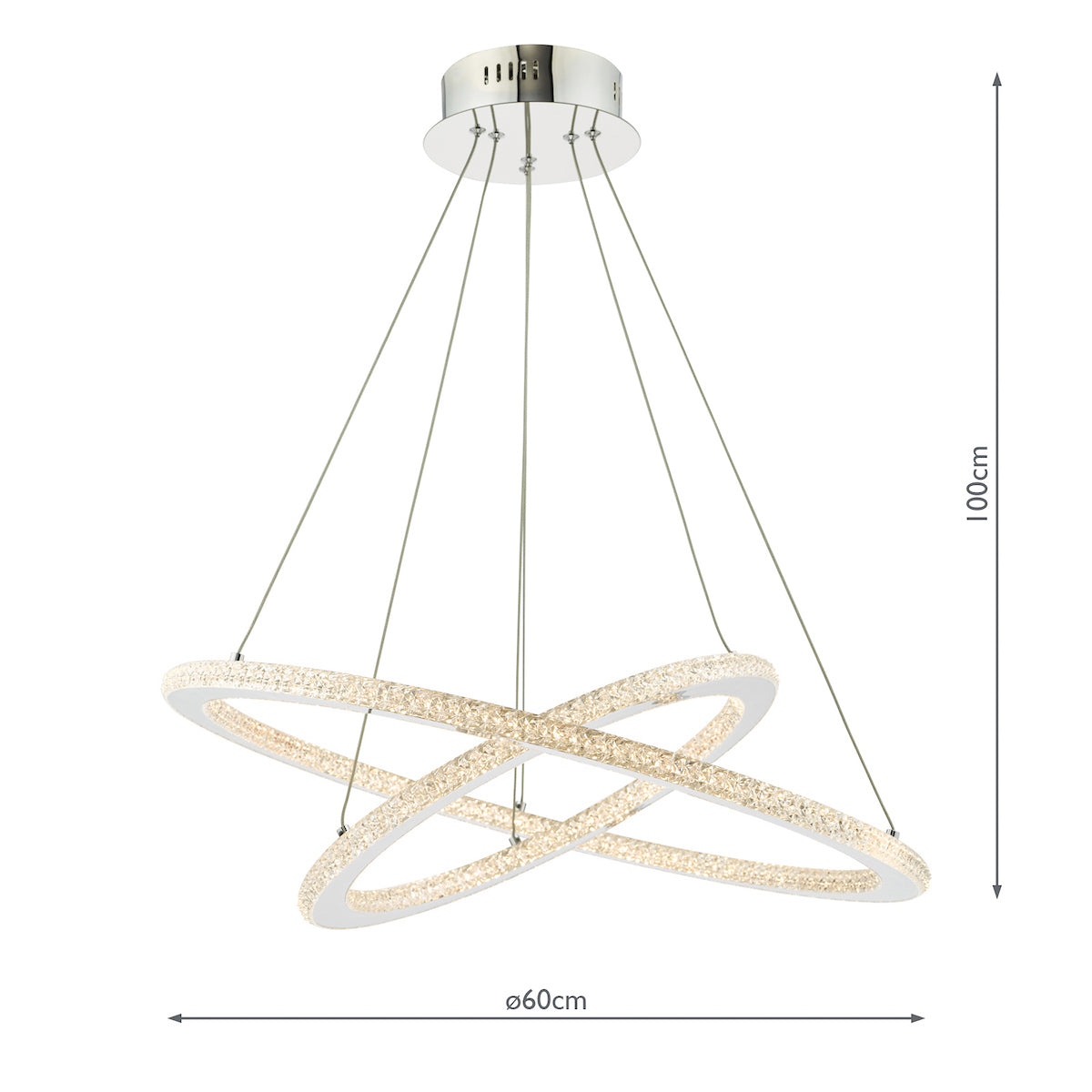 Orion 2 Ring Pendant Polished Chrome LED<br>Polished Chrome