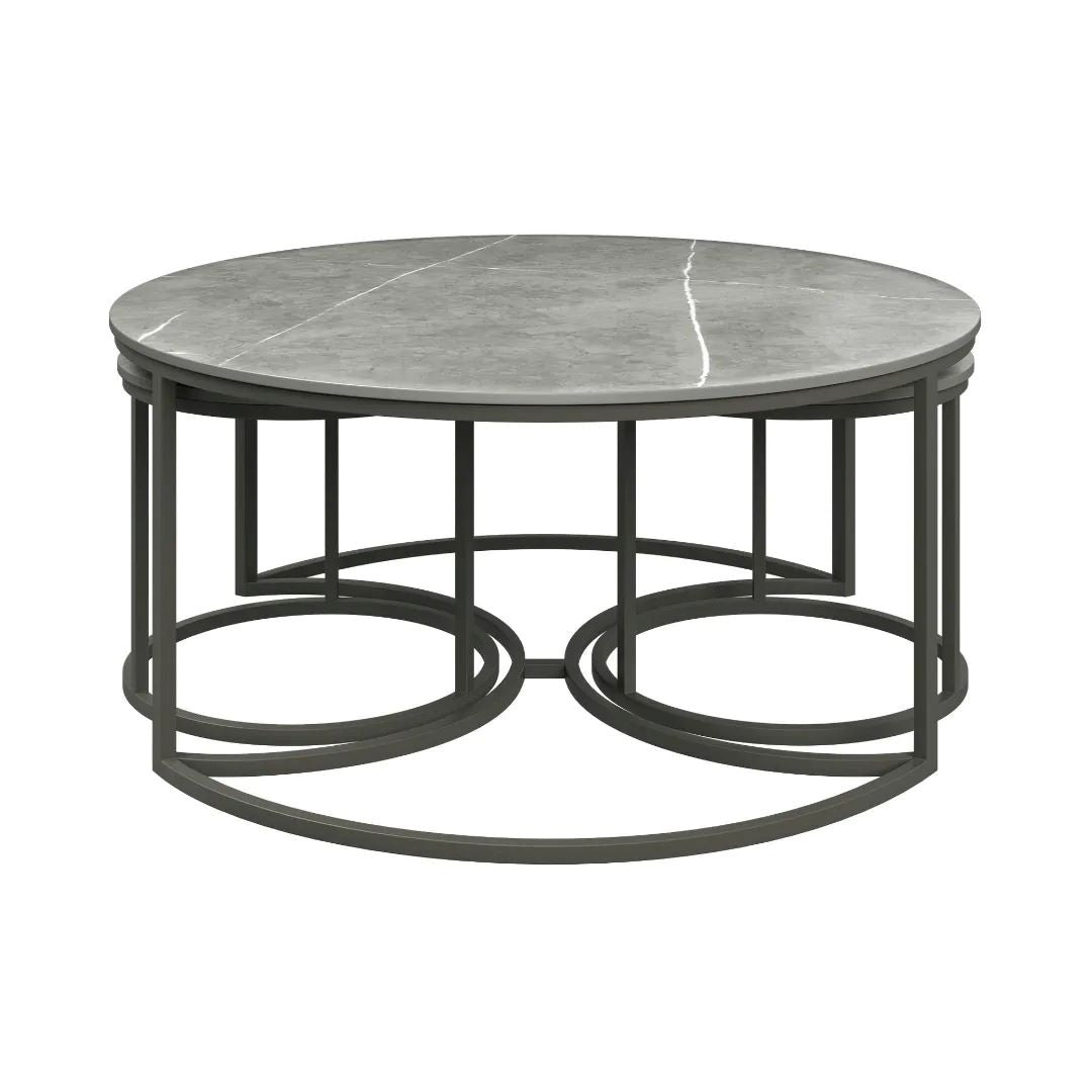 Orlando Matte Ceramic Coffee Table Set