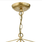 Orsini 1 Light Pendant Antique Gold Opal Glass Shade<br>Gold Leaf