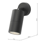 Ortega Outdoor Single Spotlight Matt Black IP65<br>Matt Black