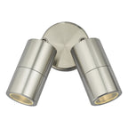 Ortega Outdoor 2 Light Wall Spotlight Aluminium IP65<br>Brushed Aluminium
