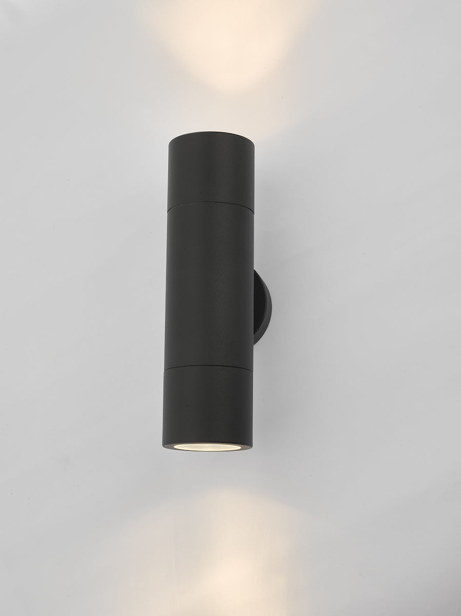 Ortega Outdoor 2 Light Wall Light Matt Black IP65<br>Matt Black