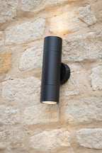 Ortega Outdoor 2 Light Wall Light Matt Black IP65<br>Matt Black