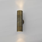 Ortega Outdoor 2 Light Wall Light Natural Brass IP65<br>Aged Brass
