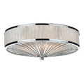 Oslo 3 Light Flush Polished Chrome/ White<br>Polished Chrome