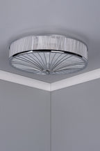 Oslo 3 Light Flush Polished Chrome/ White<br>Polished Chrome