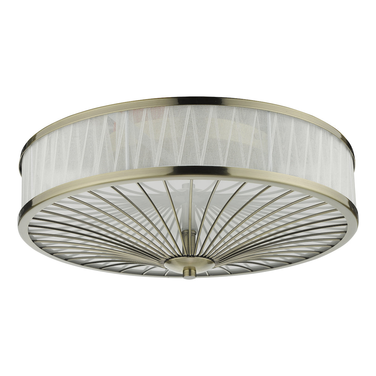 Oslo 3 Light Flush Antique Brass<br>Antique Brass
