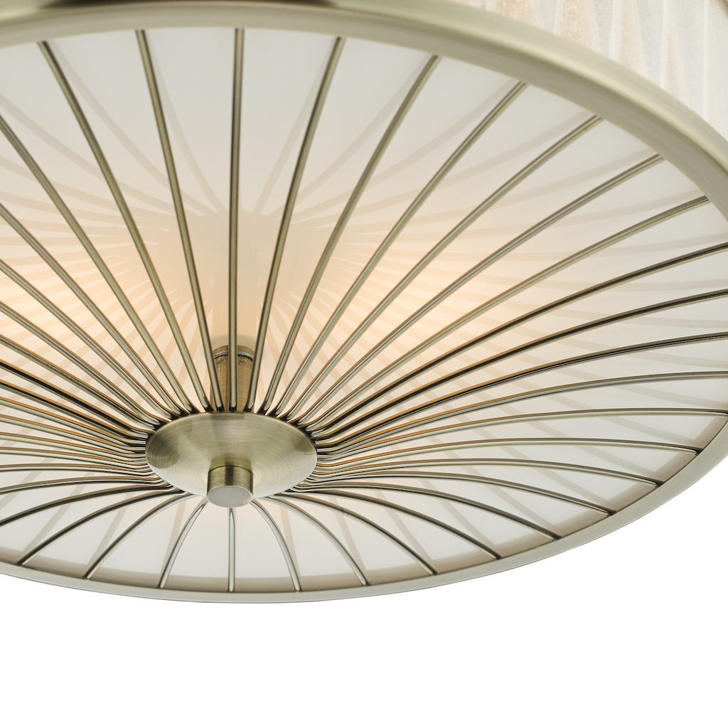 Oslo 3 Light Flush Antique Brass<br>Antique Brass