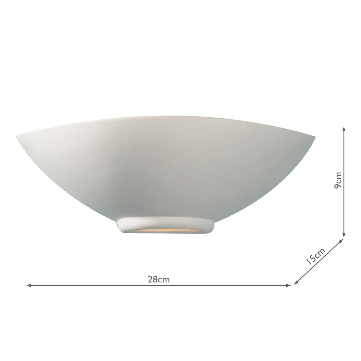 Otis Wall Washer Unglazed<br>White Ceramic