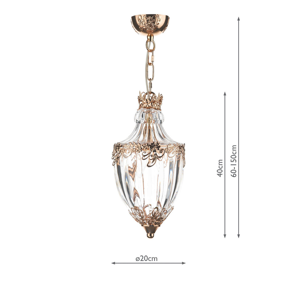 Ottoman 1 Light Pendant French Gold<br>Polished Gold
