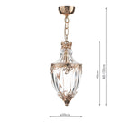 Ottoman 1 Light Pendant French Gold<br>Polished Gold