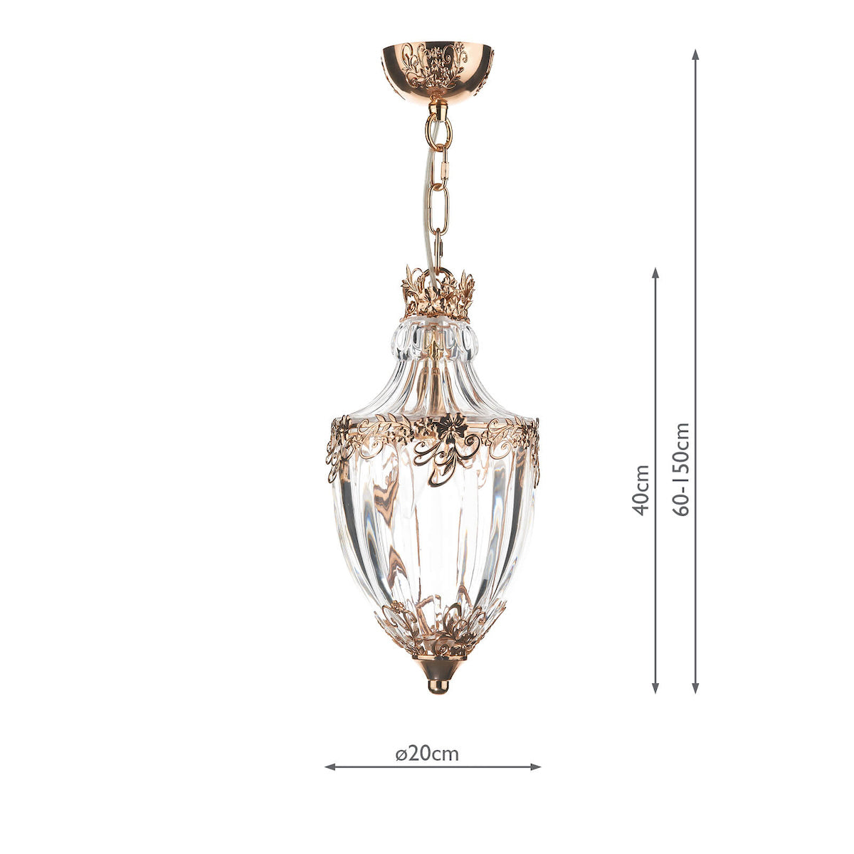 Ottoman 1 Light Pendant French Gold<br>Polished Gold