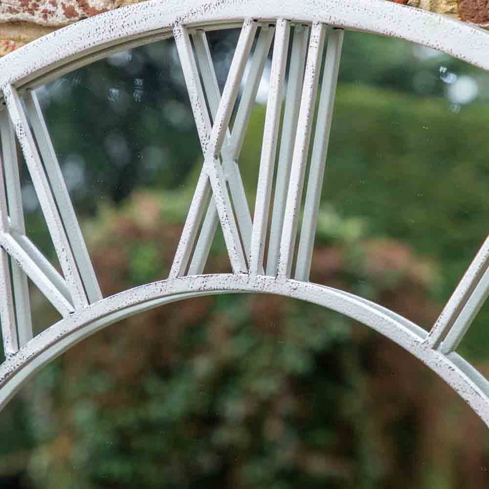 Longfield Outdoor Mirror Distressed White