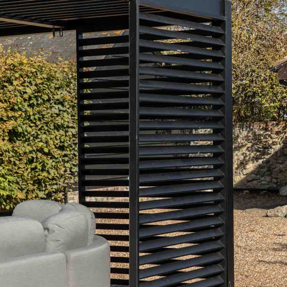 Montana Large Pergola Louvre Screen Black
