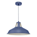 Owain 1 Light Pendant Blue<br>Matt Blue