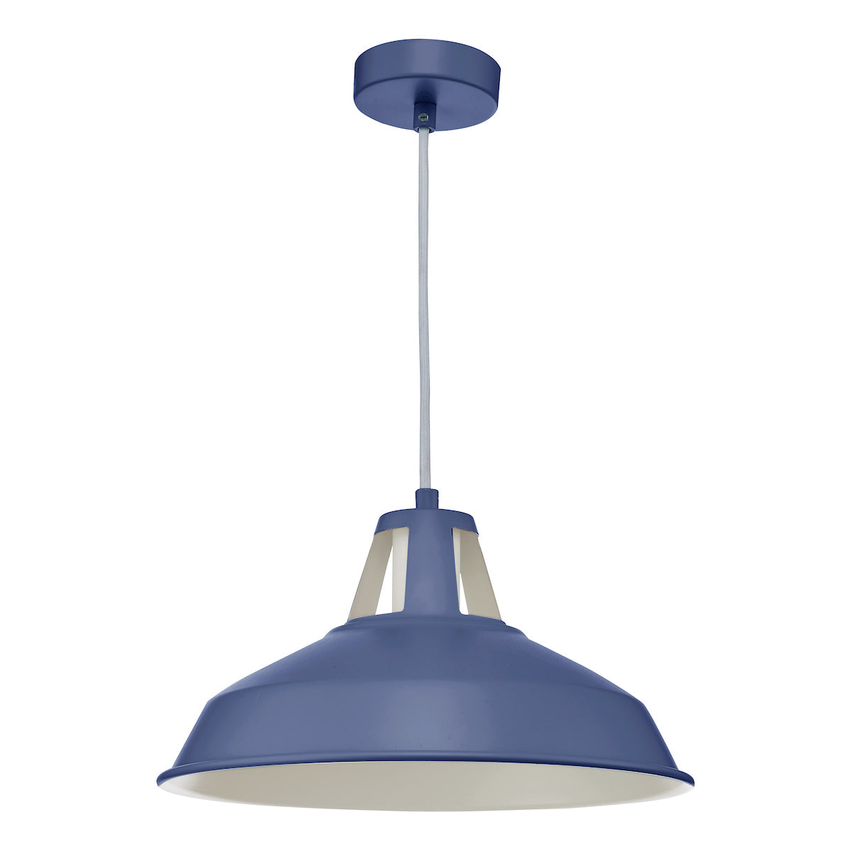 Owain 1 Light Pendant Blue<br>Matt Blue
