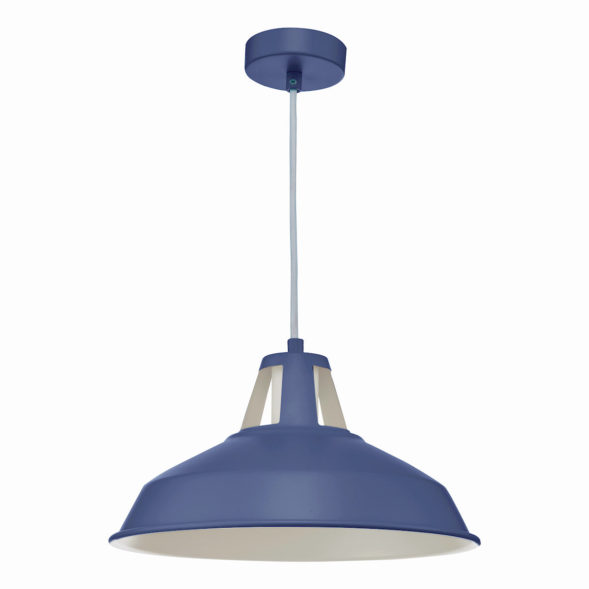 Owain 1 Light Pendant Blue<br>Matt Blue