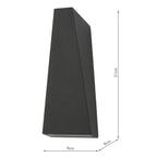 Paco Outdoor 2 Light Wall Light Matt Grey IP65 LED<br>Matt Grey