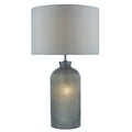 Pamplona Dual Light Table Lamp Grey Glass With Shade <br>Grey Glass