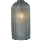 Pamplona Dual Light Table Lamp Grey Glass With Shade <br>Grey Glass