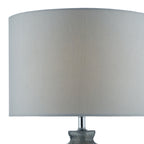 Pamplona Dual Light Table Lamp Grey Glass With Shade <br>Grey Glass