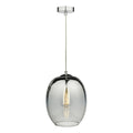 Patrice 1 Light Pendant Silver Glass<br>Silver Mirror