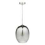 Patrice 1 Light Pendant Silver Glass<br>Silver Mirror