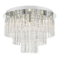 Paulita Bathroom 5 Light Flush Polished Chrome Glass IP44<br>Polished Chrome