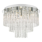 Paulita Bathroom 5 Light Flush Polished Chrome Glass IP44<br>Polished Chrome