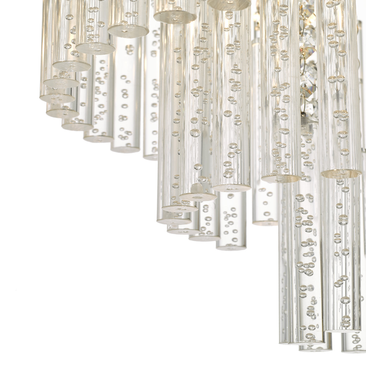 Paulita Bathroom 5 Light Flush Polished Chrome Glass IP44<br>Polished Chrome