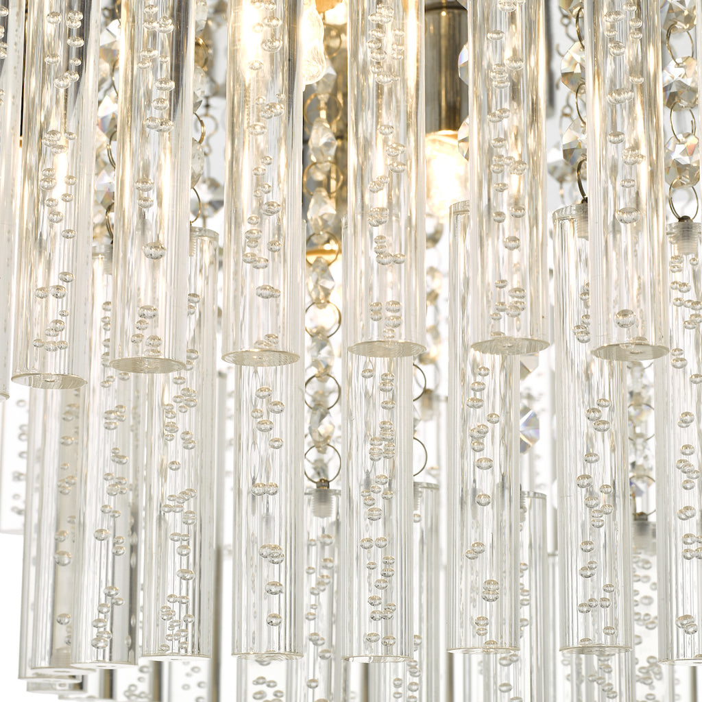 Paulita Bathroom 5 Light Flush Polished Chrome Glass IP44<br>Polished Chrome
