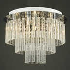 Paulita Bathroom 5 Light Flush Polished Chrome Glass IP44<br>Polished Chrome