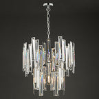 Penelope 6 Light Pendant Polished Chrome Clear Crystal<br>Polished Nickel
