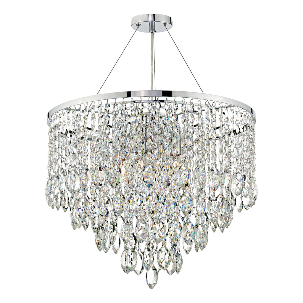 Pescara 5 Light Round Pendant Decorative Crystal<br>Crystal
