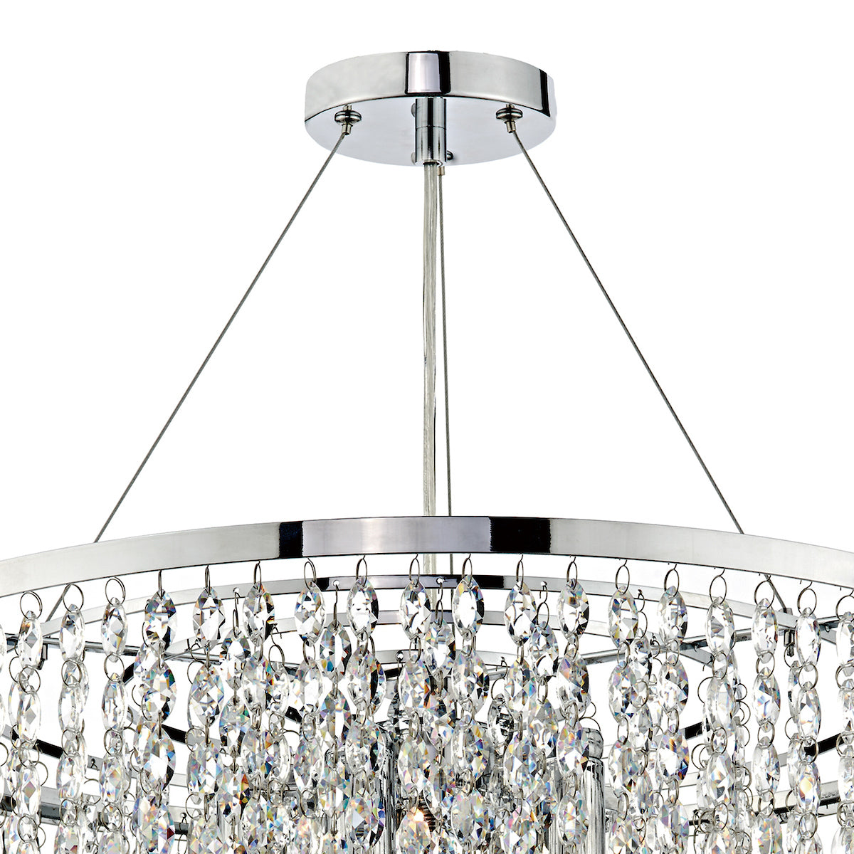 Pescara 5 Light Round Pendant Decorative Crystal<br>Crystal