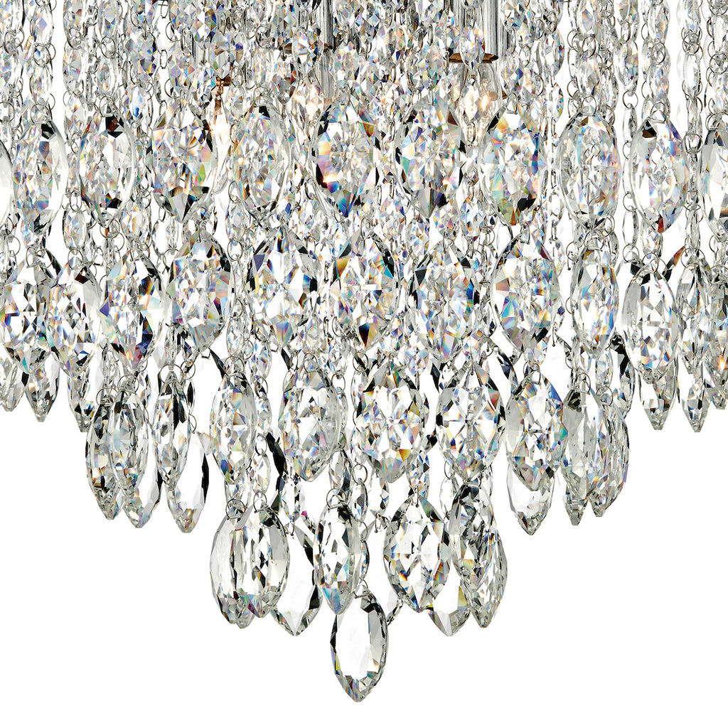 Pescara 5 Light Round Pendant Decorative Crystal<br>Crystal