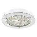 Peta Small Bathroom Flush Polished Chrome Crystal Light LED IP44<br>Polished Chrome