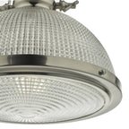 Peyton 1 Light Pendant Satin Nickel And Textured Glass<br>Satin Nickel