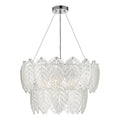Phillipa 3 Light Pendant Clear Glass And Polished Chrome<br>Textured Glass
