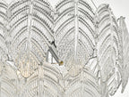 Phillipa 3 Light Pendant Clear Glass And Polished Chrome<br>Textured Glass
