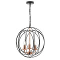 Phoenix 3 Light Pendant Black & Copper<br>Matt Black