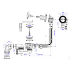 McAlpine Pop-Up Push Button Bath Waste and Overflow