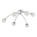 Puglia 6 Light Semi Flush Polished Chrome Opal Glass<br>Polished Chrome