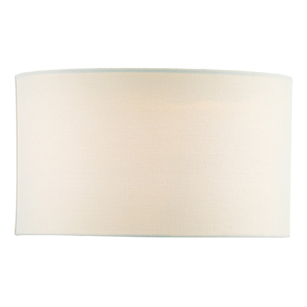 Pyramid White Linen Drum Shade 35cm<br>White
