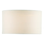 Pyramid White Linen Drum Shade 35cm<br>White