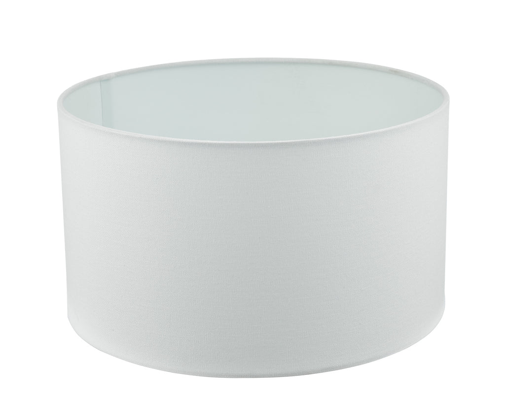 Pyramid White Linen Drum Shade 35cm<br>White