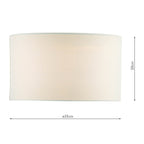 Pyramid White Linen Drum Shade 35cm<br>White